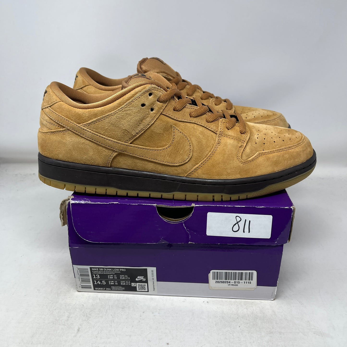 Nike SB Dunk Low Wheat Used
