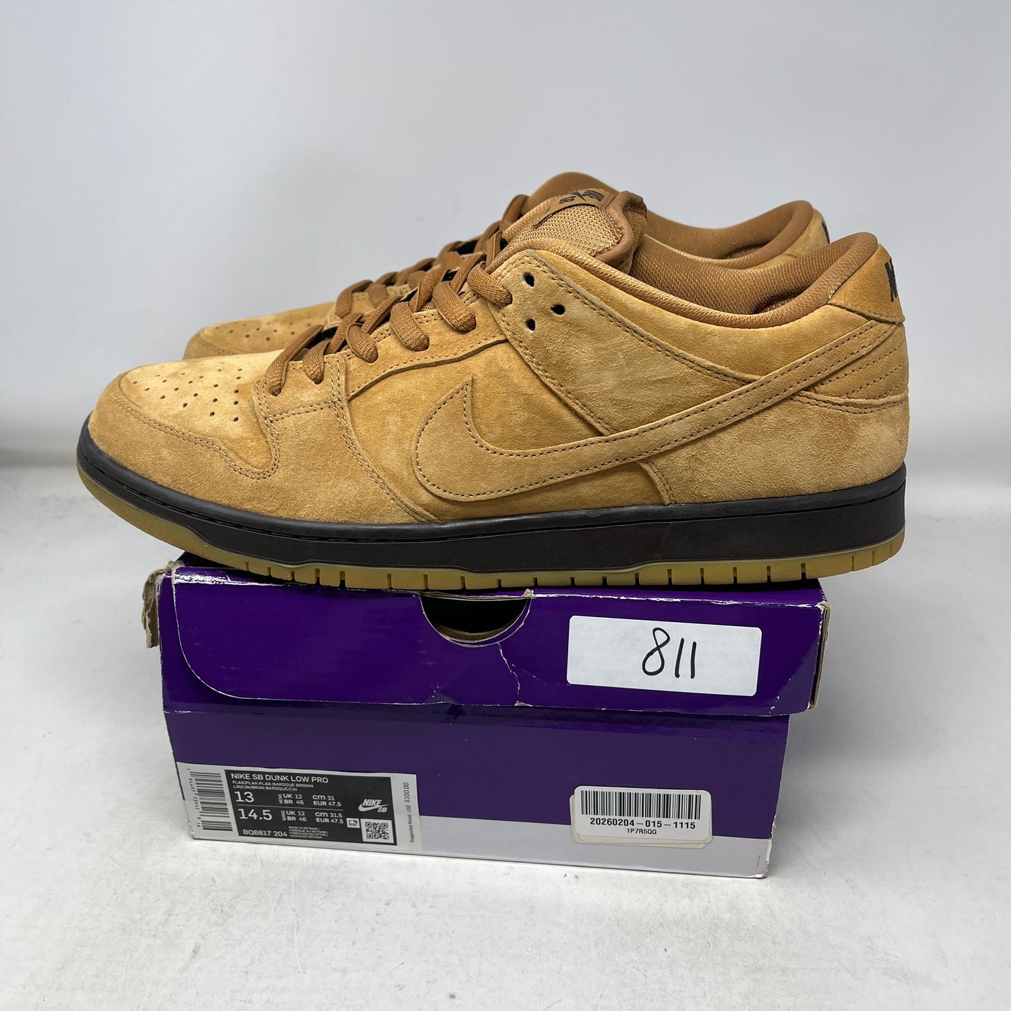 Nike SB Dunk Low Wheat Used