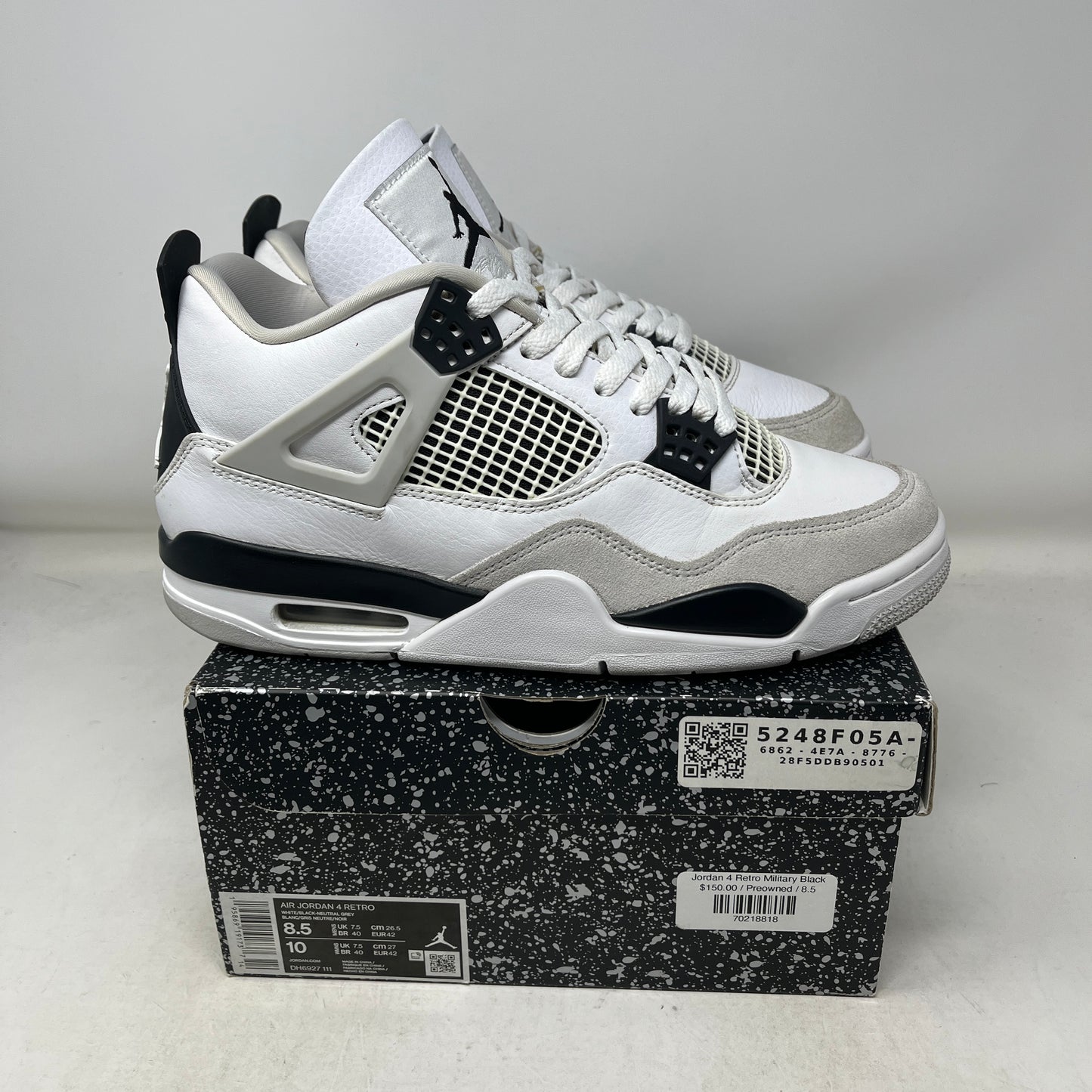 Jordan 4 Retro Military Black Used