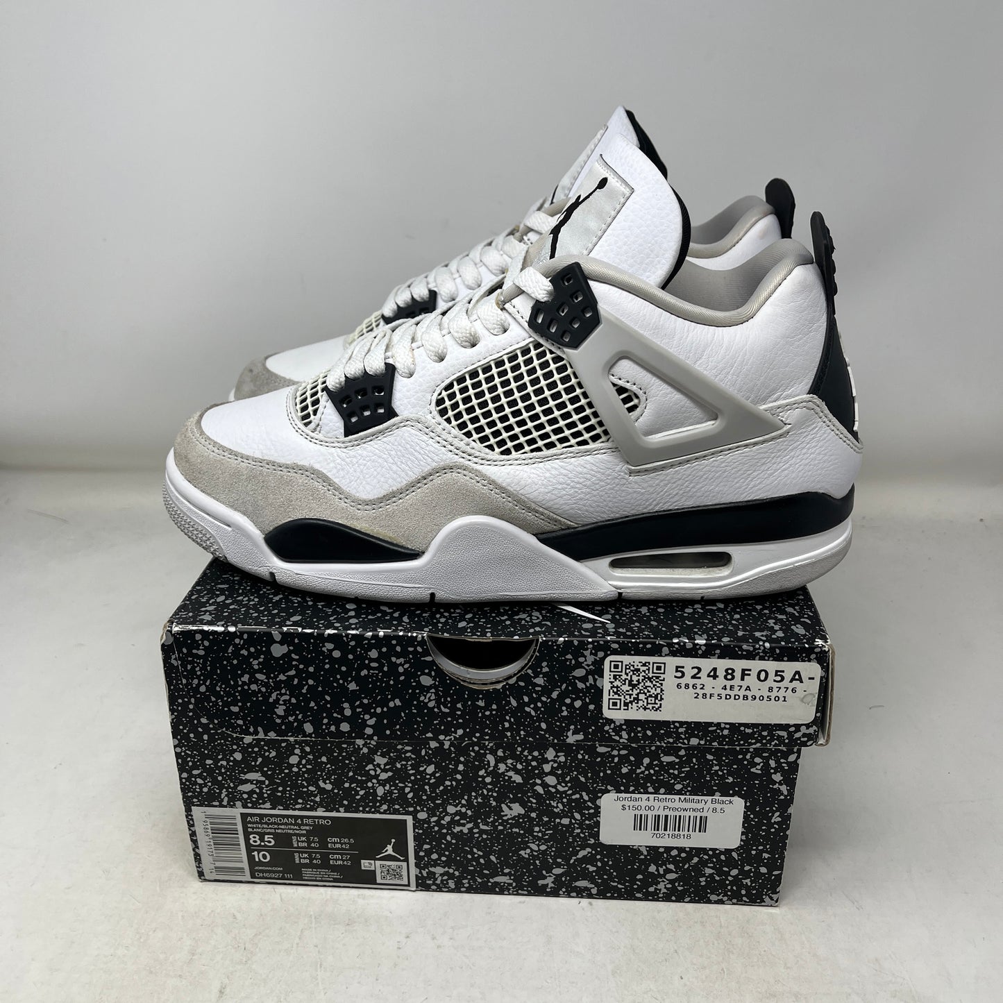 Jordan 4 Retro Military Black Used