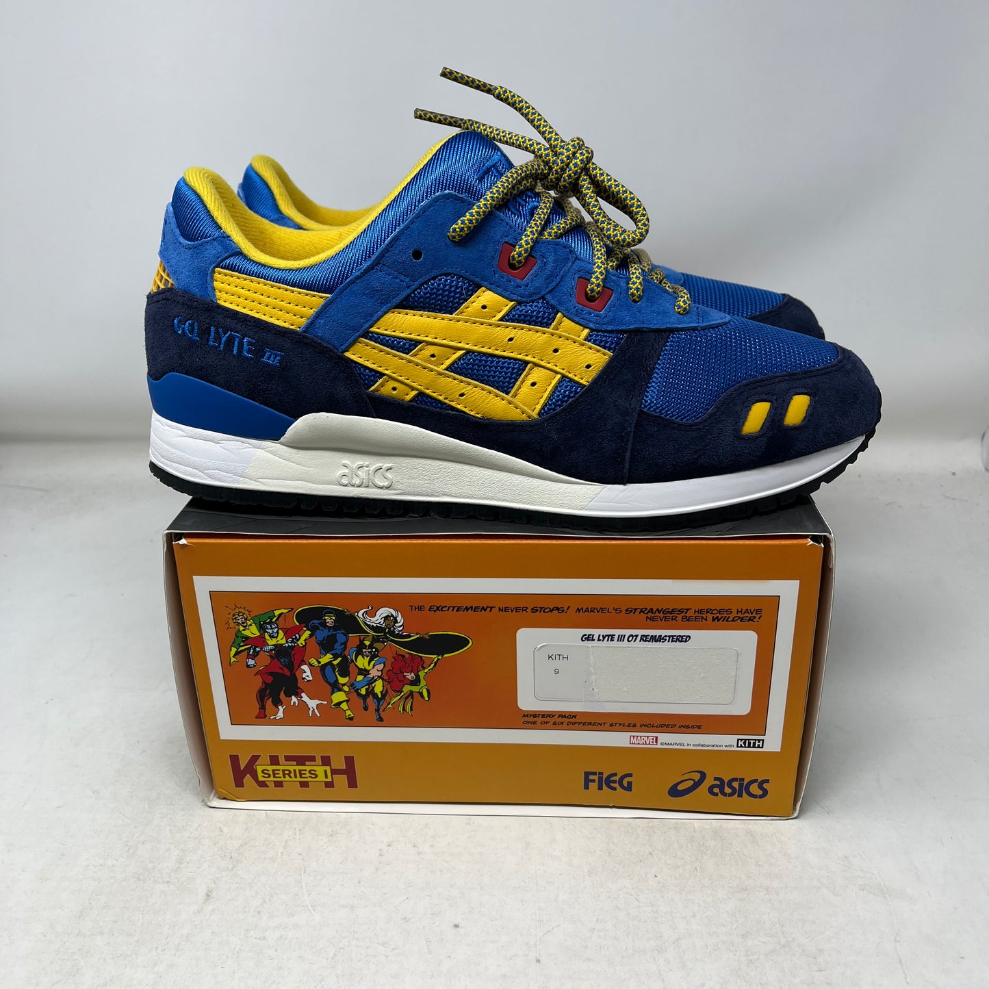 ASICS Gel-Lyte III '07 Remastered Kith Marvel X-Men Cyclops Opened Box Used