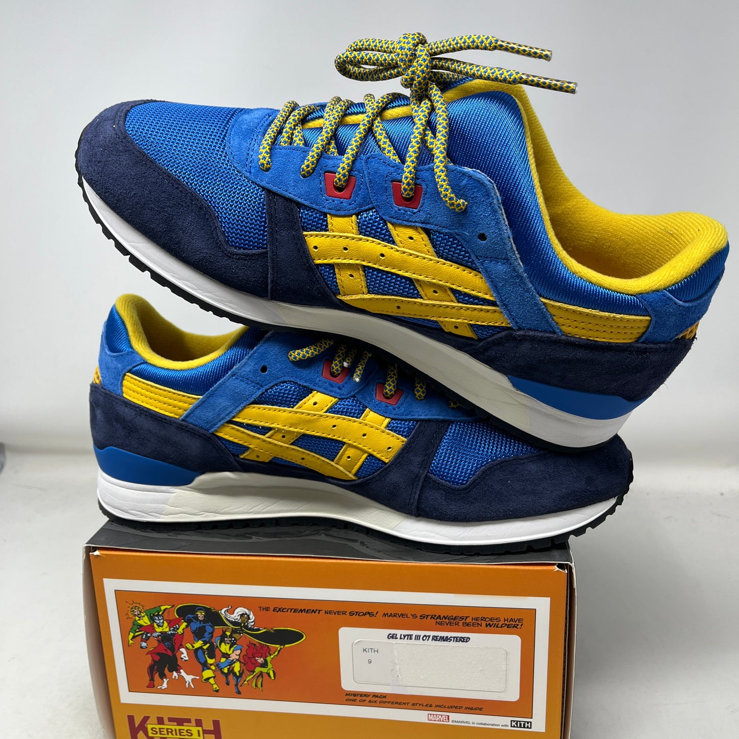 ASICS Gel-Lyte III '07 Remastered Kith Marvel X-Men Cyclops Opened Box Used