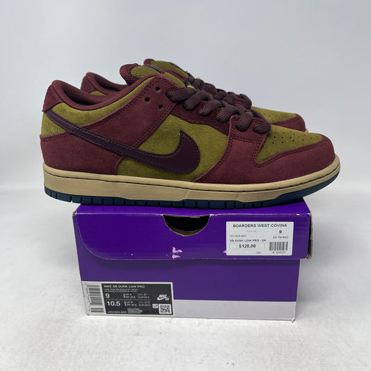 Nike SB Dunk Low Dark Team Red Olive Flak Used