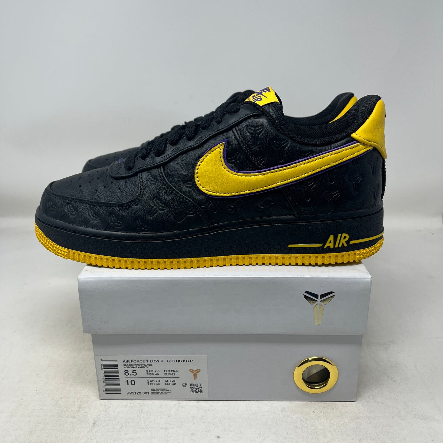 Nike Air Force 1 Low Kobe Bryant Lakers Away (Numbered Edition of 8000) Used