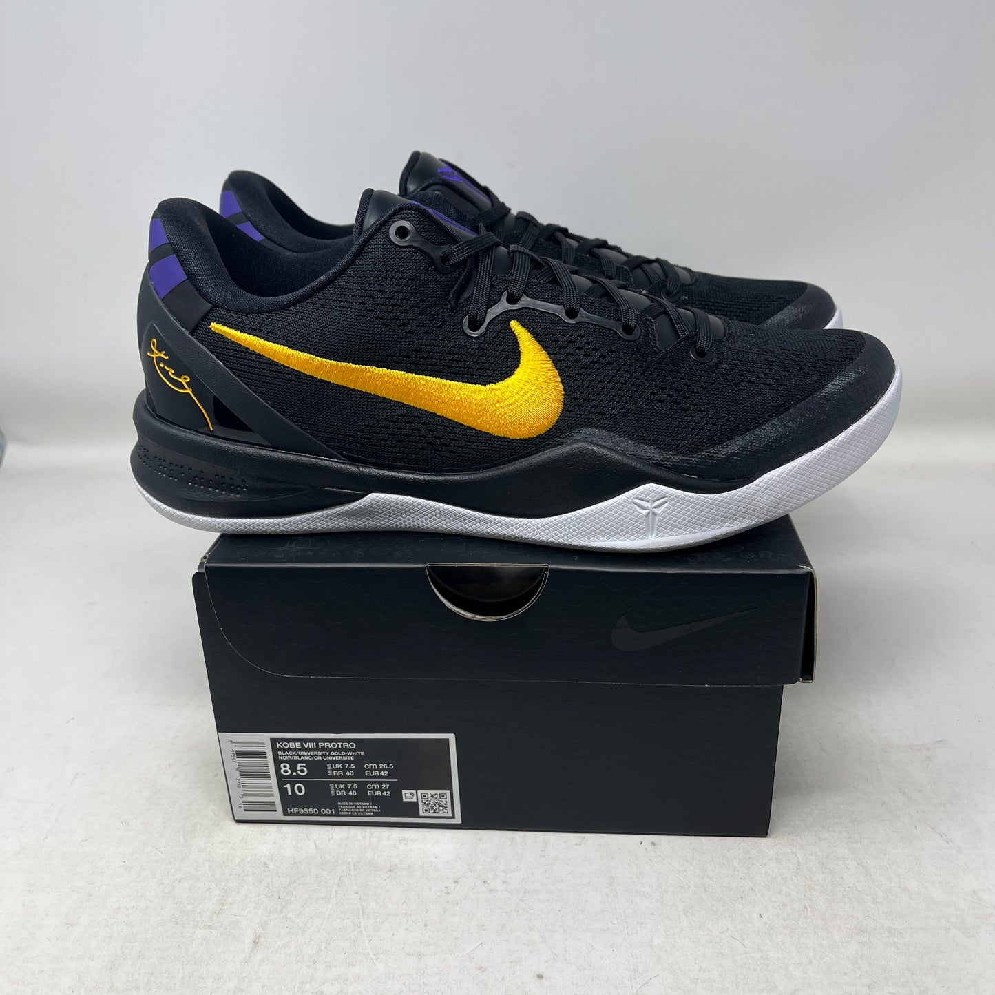 Nike Kobe 8 Protro Lakers Away Used