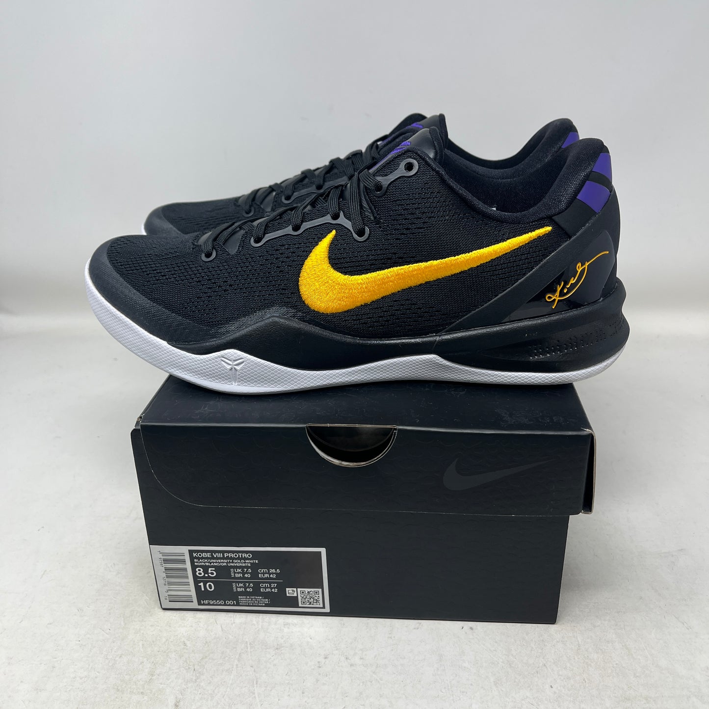 Nike Kobe 8 Protro Lakers Away Used