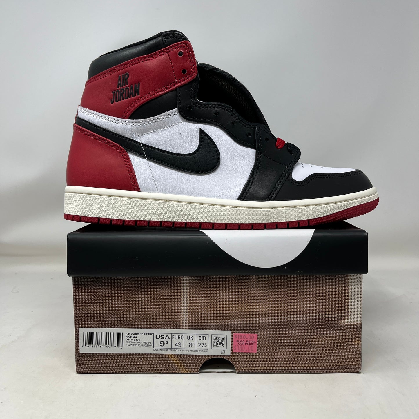 Jordan 1 Retro High OG Black Toe Reimagined ( Replacement Lid)