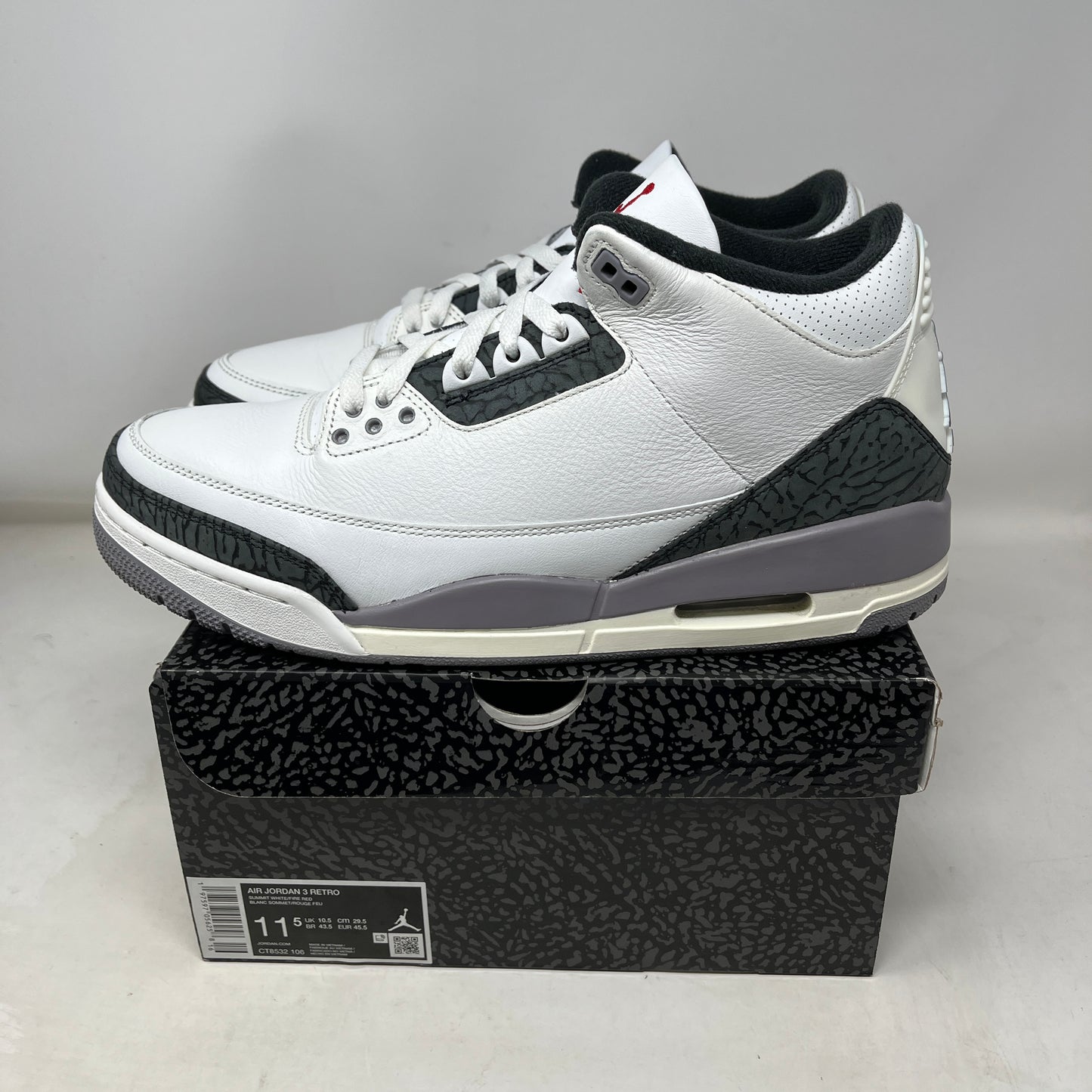 Jordan 3 Retro Cement Grey Used