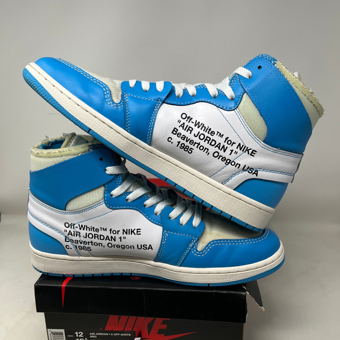 Jordan 1 Retro High Off-White University Blue Used