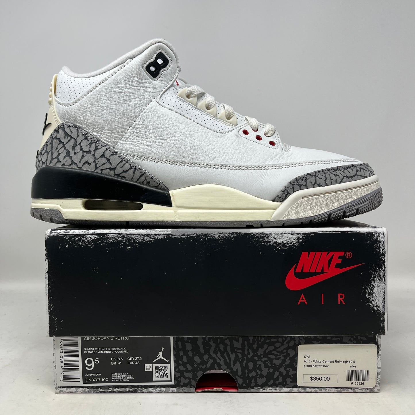 Jordan 3 Retro White Cement Reimagined Used