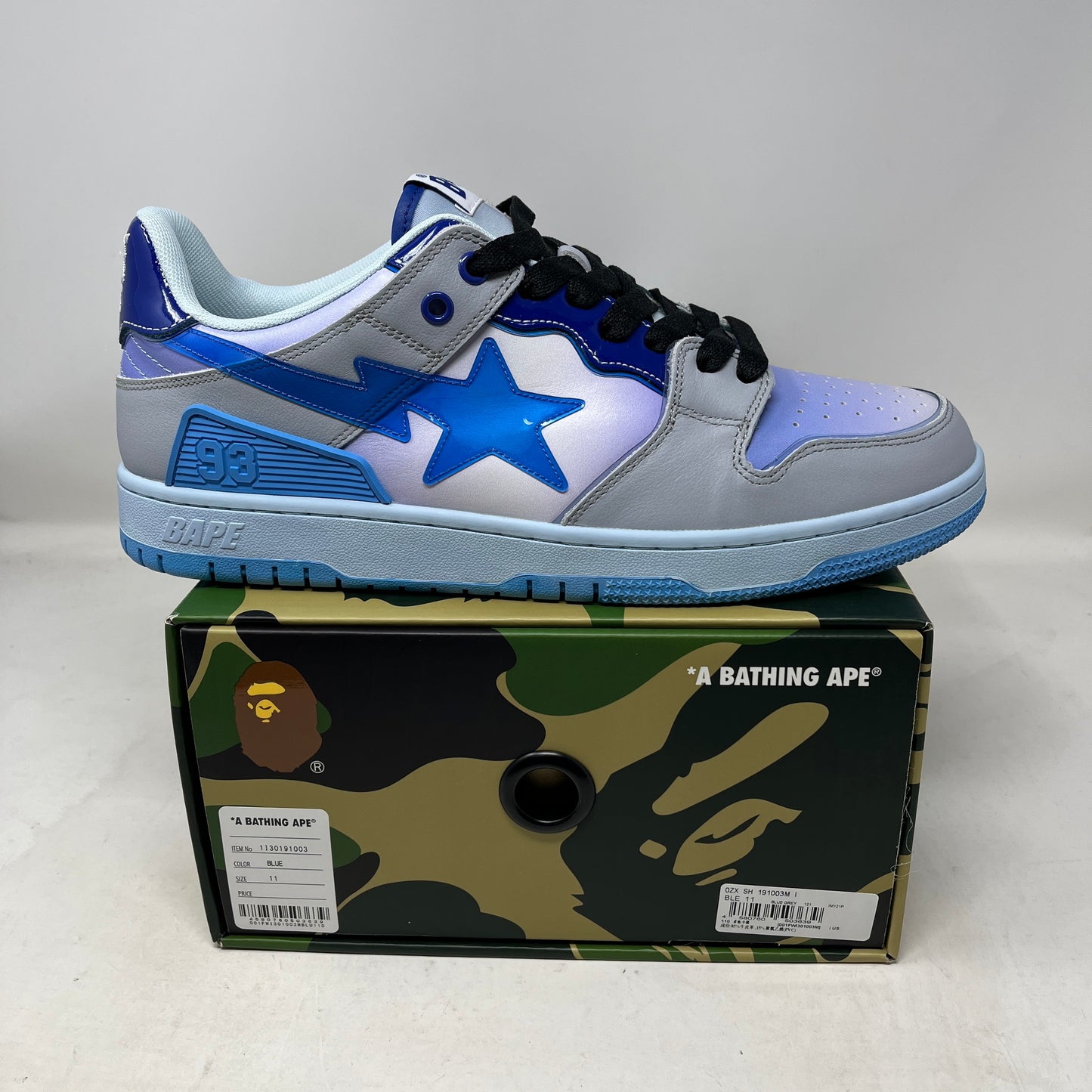 A Bathing Ape Bape SK8 Sta Blue White