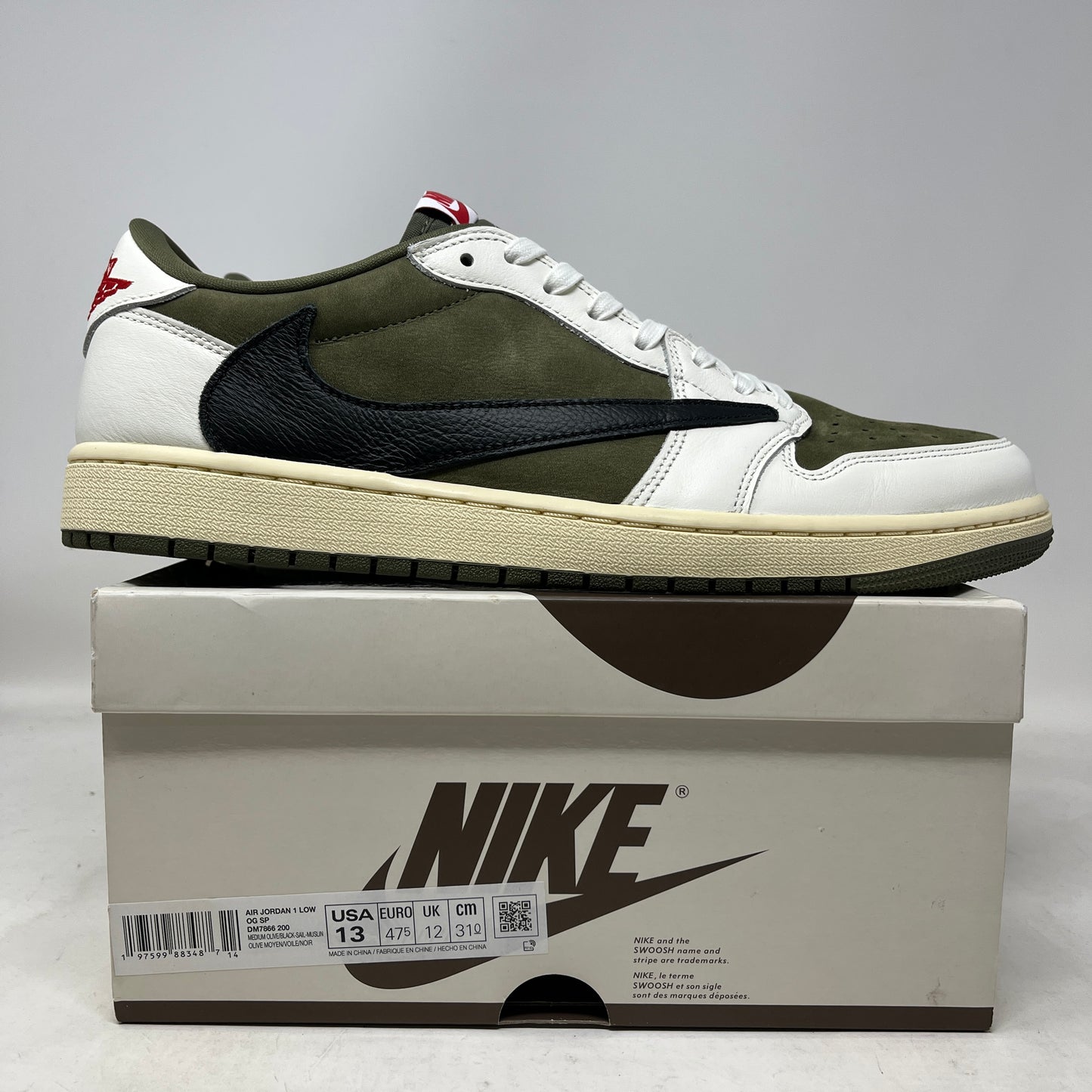 Jordan 1 Retro Low OG SP Travis Scott Medium Olive Used