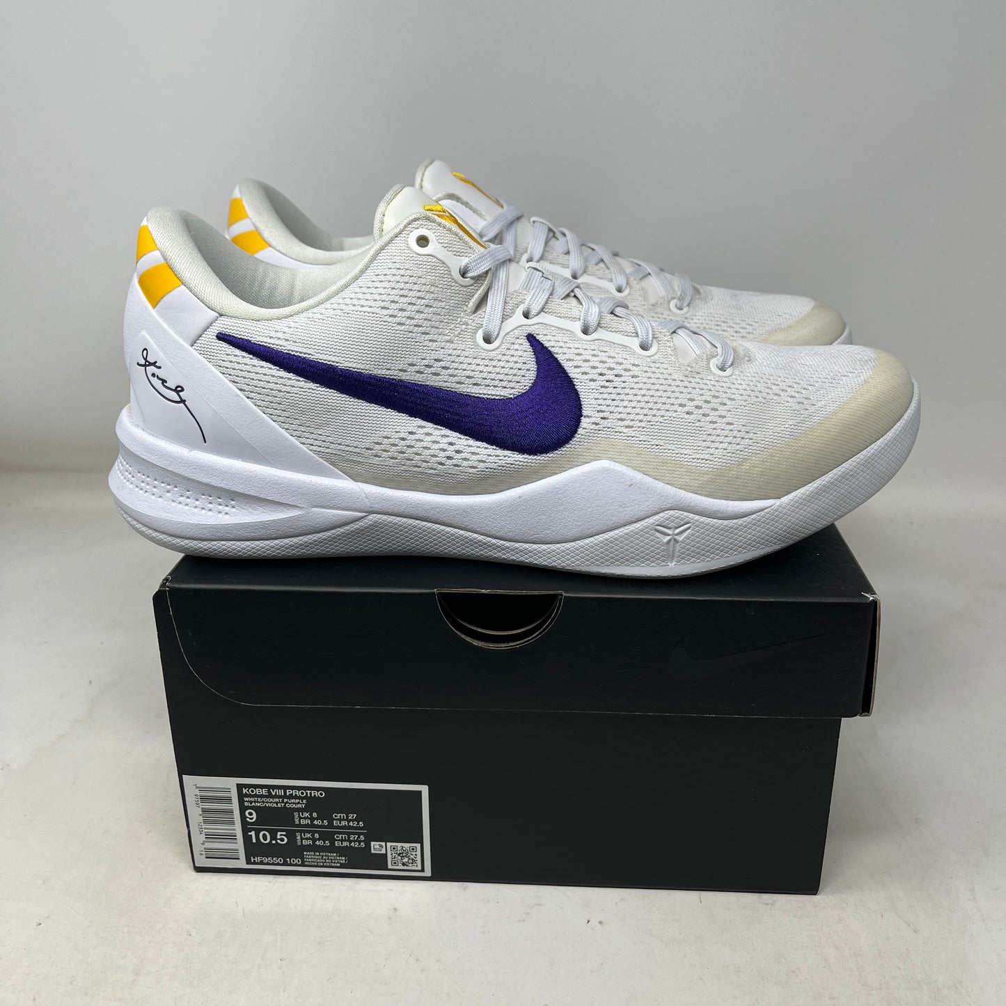 Nike Kobe 8 Protro Lakers Home Used