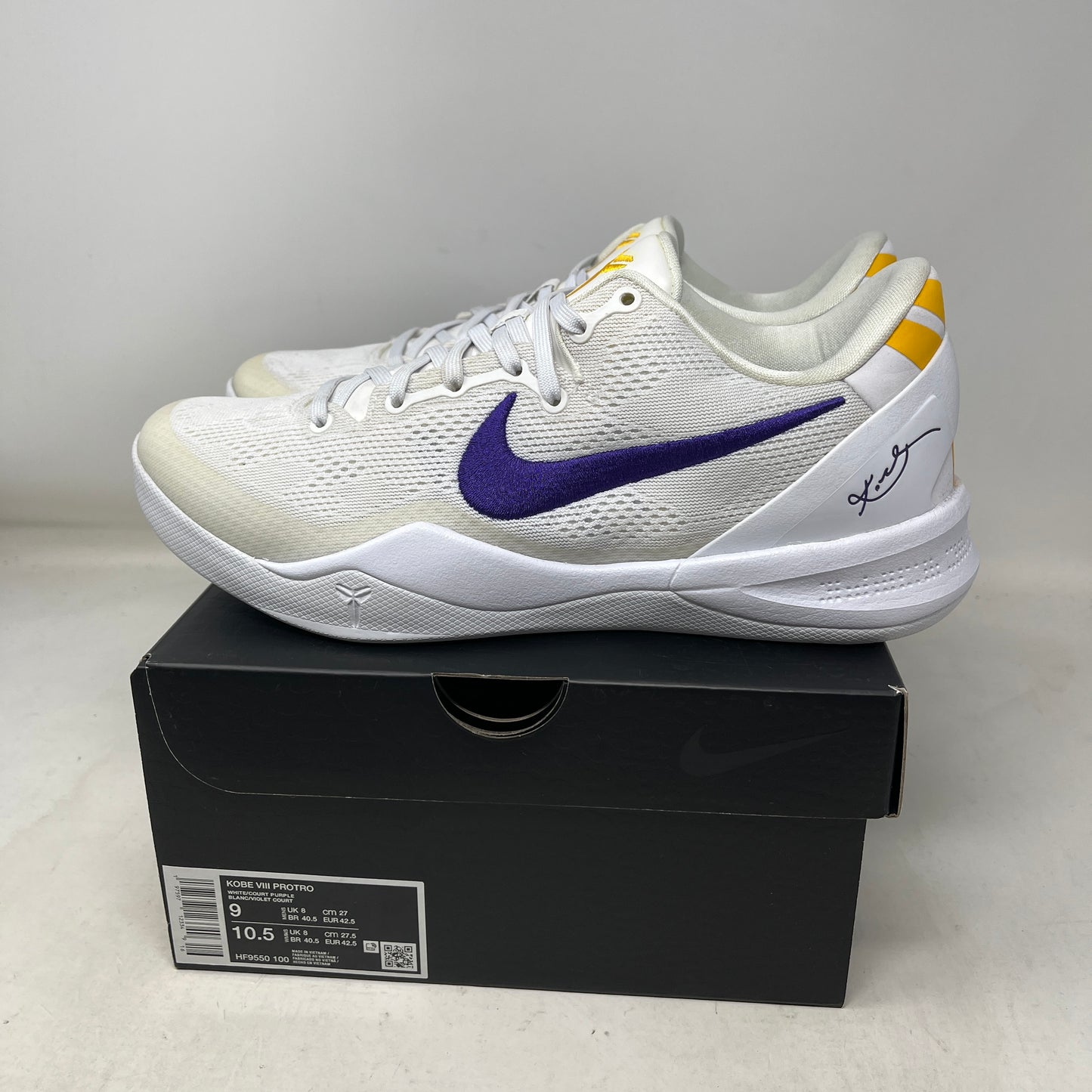 Nike Kobe 8 Protro Lakers Home Used