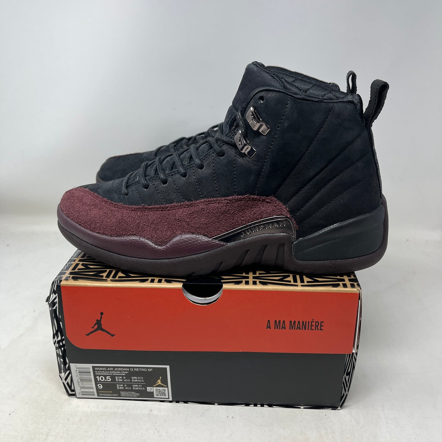 Jordan 12 Retro SP A Ma Maniére Black (Women's) Used