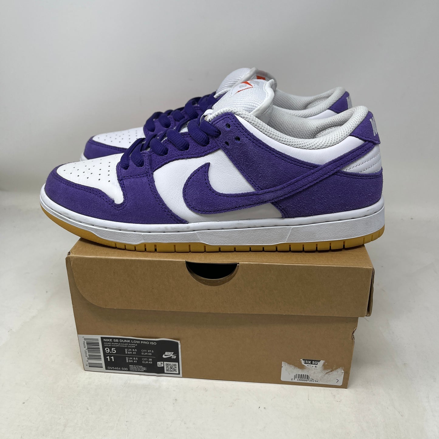 Nike SB Dunk Low Pro ISO Orange Label Court Purple Used