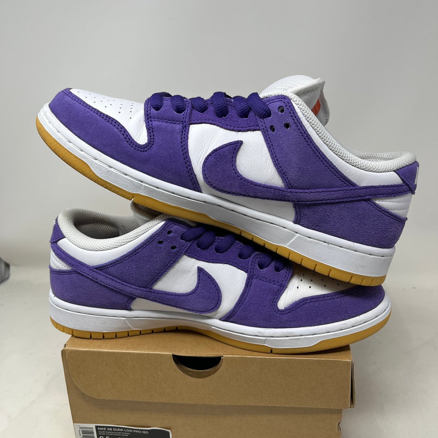 Nike SB Dunk Low Pro ISO Orange Label Court Purple Used