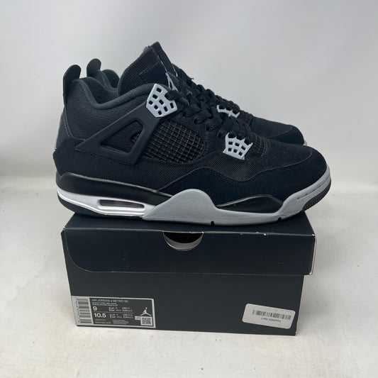 Jordan 4 Retro SE Black Canvas Used