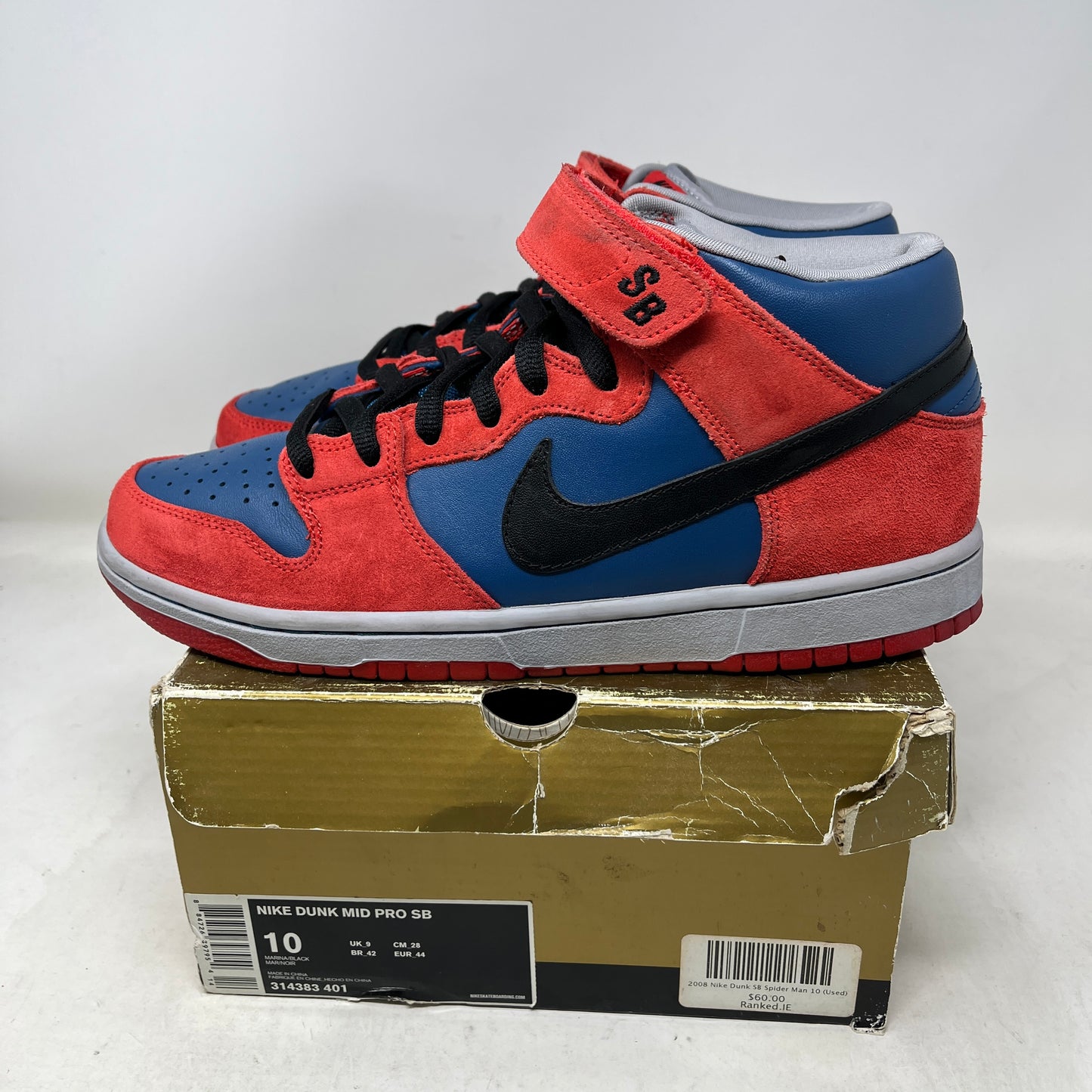 Nike SB Dunk Mid Spider Man Used