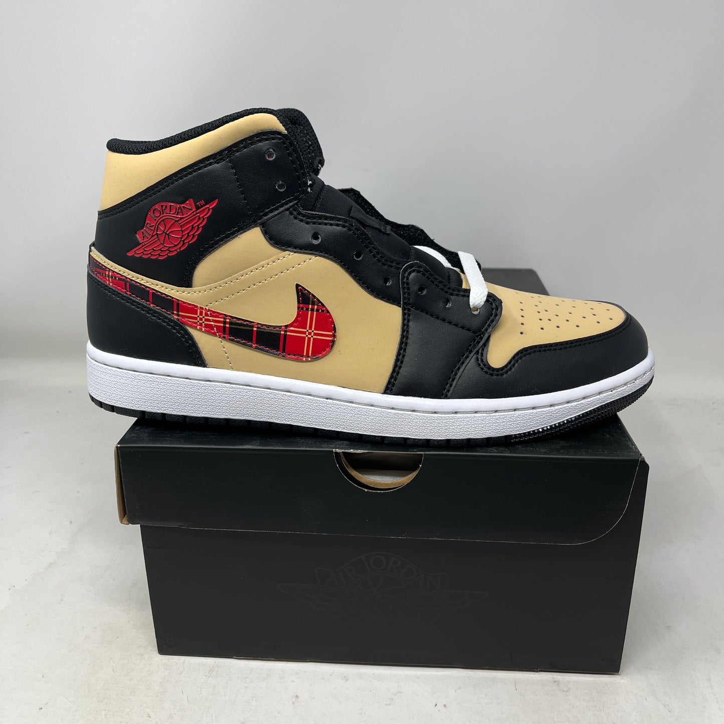Air Jordan 1 Mid Tartan Swoosh
