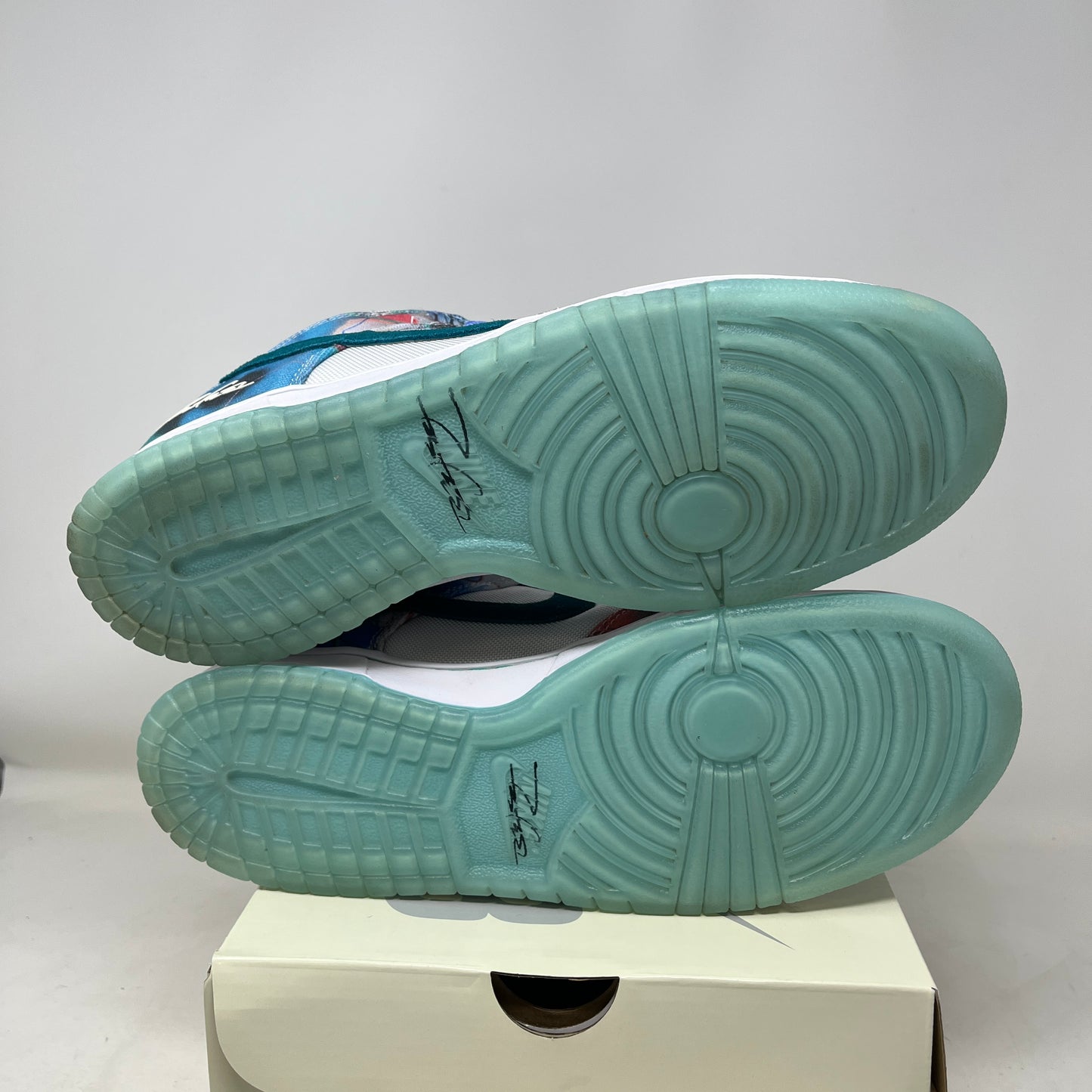 Nike SB Dunk Low Futura Laboratories Bleached Aqua Used