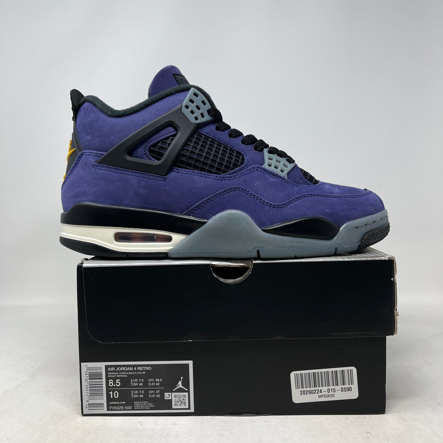 Jordan 4 Retro Lakers Used