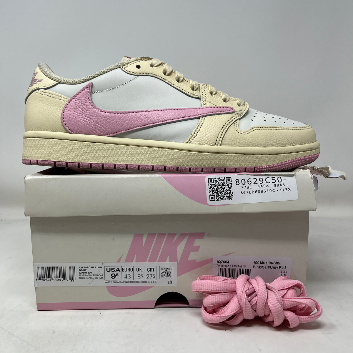 Jordan 1 Retro Low OG SP Travis Scott Shy Pink Used